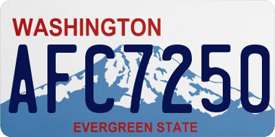 WA license plate AFC7250