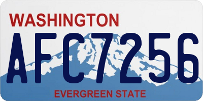 WA license plate AFC7256
