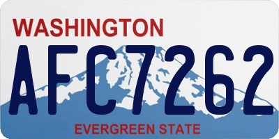WA license plate AFC7262