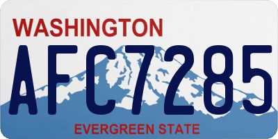 WA license plate AFC7285