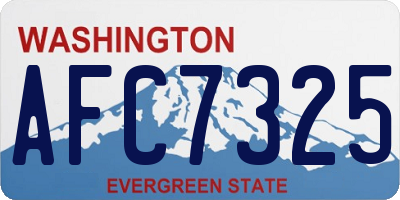 WA license plate AFC7325