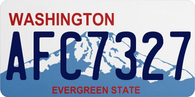 WA license plate AFC7327