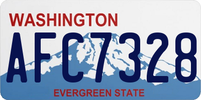 WA license plate AFC7328