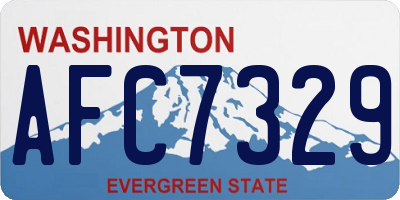 WA license plate AFC7329