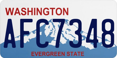 WA license plate AFC7348