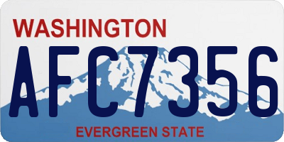 WA license plate AFC7356