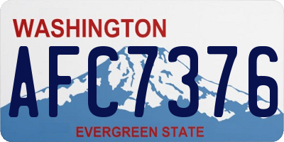 WA license plate AFC7376