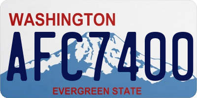 WA license plate AFC7400