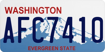 WA license plate AFC7410