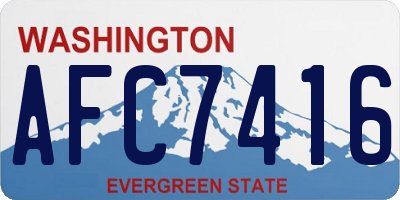 WA license plate AFC7416