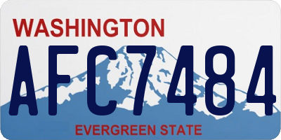 WA license plate AFC7484