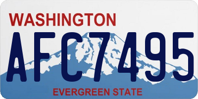 WA license plate AFC7495
