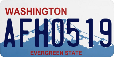 WA license plate AFHO519