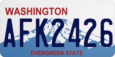 WA license plate AFK2426