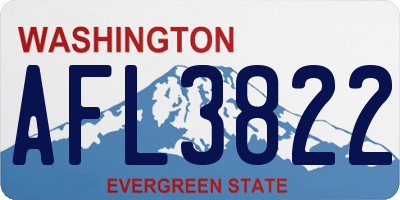WA license plate AFL3822