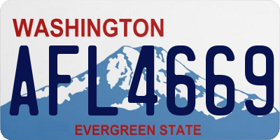 WA license plate AFL4669