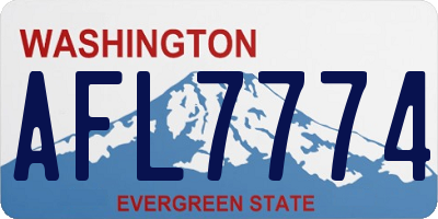 WA license plate AFL7774