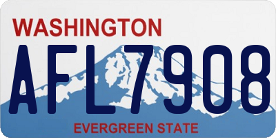 WA license plate AFL7908