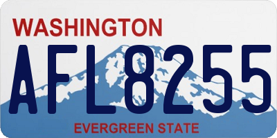 WA license plate AFL8255