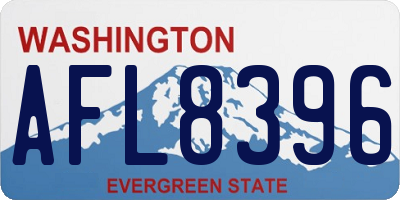 WA license plate AFL8396