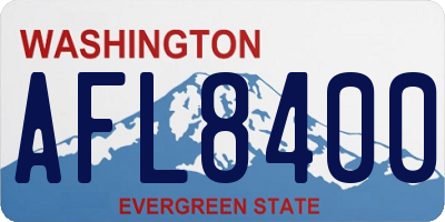 WA license plate AFL8400