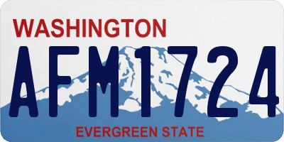 WA license plate AFM1724