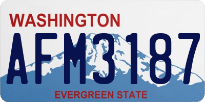 WA license plate AFM3187