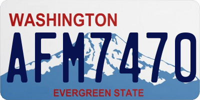 WA license plate AFM7470