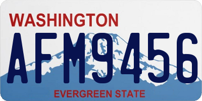 WA license plate AFM9456