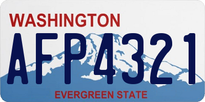 WA license plate AFP4321