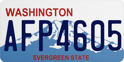 WA license plate AFP4605