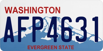 WA license plate AFP4631