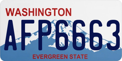 WA license plate AFP6663