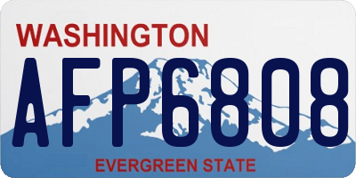 WA license plate AFP6808