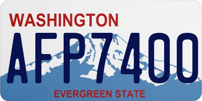 WA license plate AFP7400