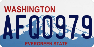 WA license plate AFQ0979