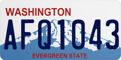 WA license plate AFQ1043