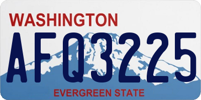 WA license plate AFQ3225