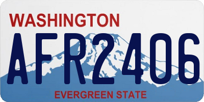WA license plate AFR2406