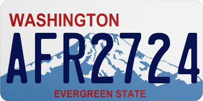 WA license plate AFR2724