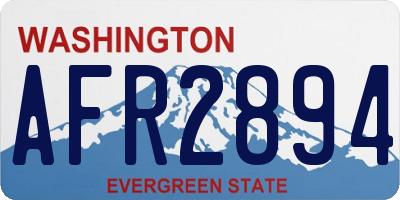 WA license plate AFR2894