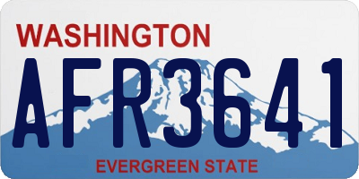 WA license plate AFR3641