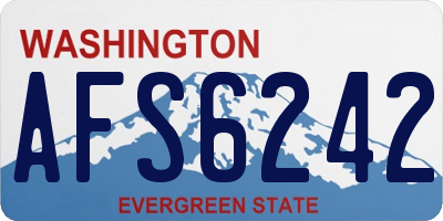 WA license plate AFS6242