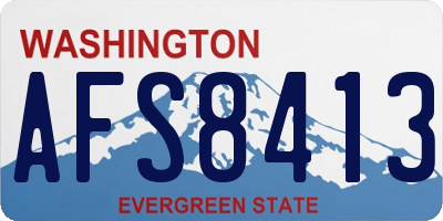 WA license plate AFS8413