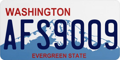 WA license plate AFS9009