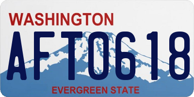 WA license plate AFT0618