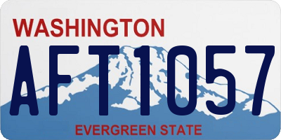 WA license plate AFT1057