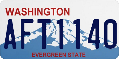 WA license plate AFT1140