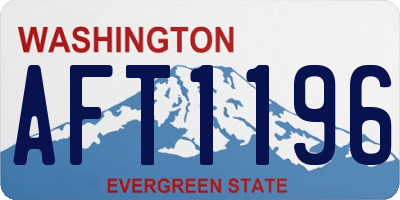 WA license plate AFT1196