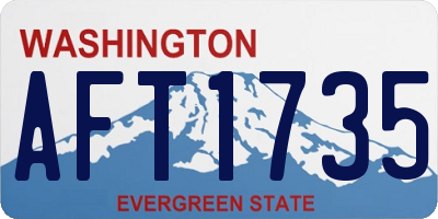 WA license plate AFT1735